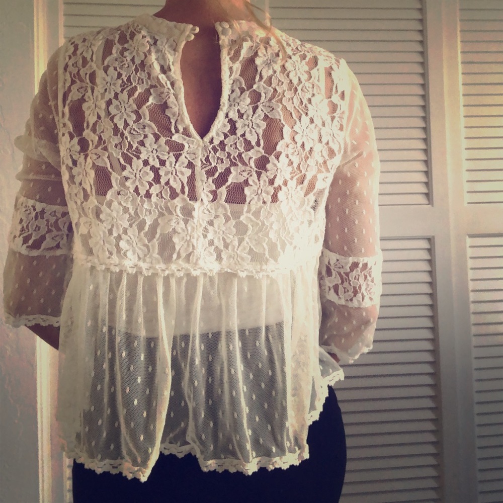 SOLD Free people lace top SOLD